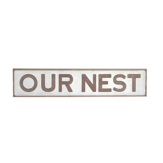 36" Gray Farmhouse Metal Wall Sign